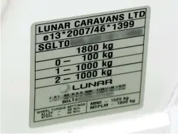  ??  ?? The caravan weight plate will indicate its MIRO and MTPLM