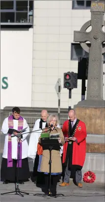  ??  ?? Miriam Kilmurry at the annual Drogheda Remembranc­e Day