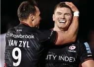  ?? ?? WE OW YOU! Owen Farrell boot was key Saracen’s weapon