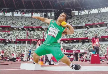  ??  ?? Miguel Monteiro deixou de ser recordista mundial mas subiu ao pódio em Tóquio