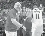  ?? Gina Ferazzi Los Angeles Times ?? CLIPPERS OWNER Steve Ballmer was all smiles after clinching win over the Spurs in first round.