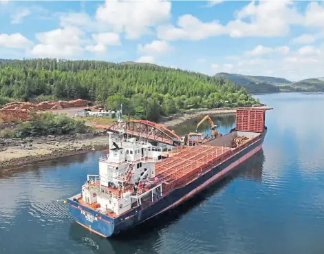  ??  ?? BY LAND OR BY SEA: Projects that will improve Scotland’s timber transport infrastruc­ture have been awarded £7m.