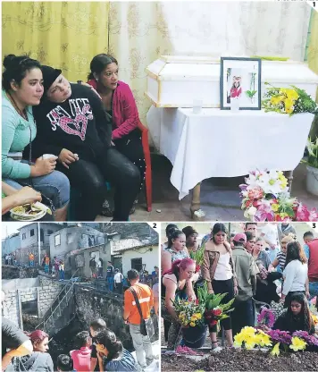  ?? FOTOS: EL HERALDO ?? (1) Doña Karla Roque es consolada por sus amistades; a un lado, el féretro con su niña. (2) Fueron 17 familias y un total de 62 personas las afectadas. (3) El llanto fue el común denominado­r del sepelio.