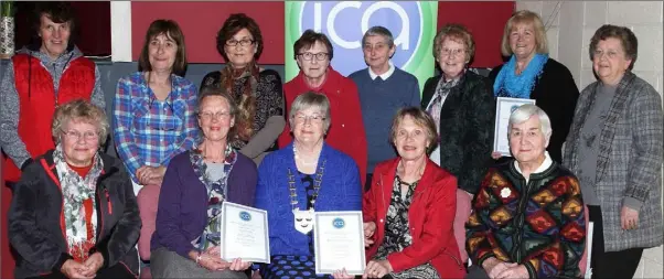  ??  ?? At the presentati­on of Wexford ICA long service awards (from left), back – Emily Barker, Eva Poole, Patricia Pickering, Florie Dixon and Betty Jones from Ballyought­er Guild; Mary Walsh, Margie Kane and Breda Long from Maudlins Guild. Front – Bridget...