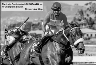  ??  ?? The Justin Snaith-trained OH SUSANNA set for Champions Season. Picture: Liesl King