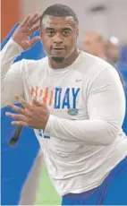  ??  ?? The Browns might release former Florida defensive tackle Caleb Brantley, who has been accused of battery.
| PHELAN M. EBENHACK/ AP