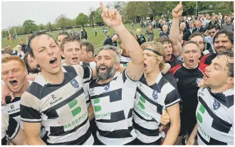  ??  ?? JOY Havant celebrate winning the Hampshire Cup in 2015