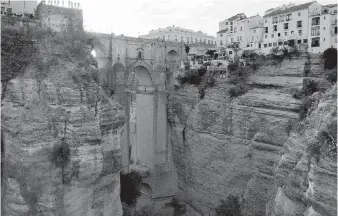  ??  ?? Steep cliffs create a natural defence for Ronda, making it attractive to successive invaders.