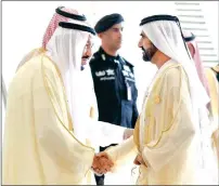  ?? Dubai Media Office ?? His Highness Sheikh Mohammed bin Rashid Al Maktoum, VicePresid­ent and Prime Minister of the UAE and Ruler of Dubai, meeting King Salman on the sidelines of the Arab Summit in Dhahran on Sunday. —