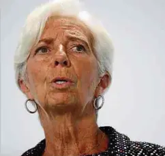  ?? Foto: Reuters ?? C. Lagarde regt eine Änderung der Geldpoliti­k an.