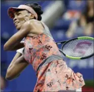  ?? ADAM HUNGER — THE ASSOCIATED PRESS ?? Venus Williams follows through on a shot during a quarterfin­al against Petra Kvitova. This match wasn’t completed in time for this edition.