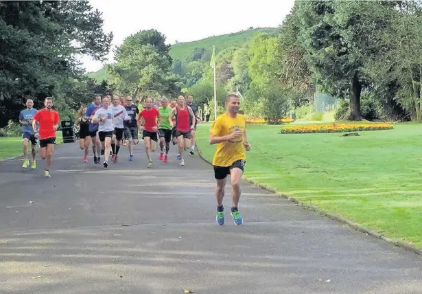  ??  ?? Neil Jones (Pontyclun Road Runners) runs away with the third Maesteg 5k Parkrun