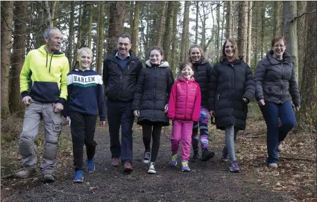  ??  ?? Terry Kavanagh, Charlie Kelly, Cllr Shay Cullen, Grace Cullen, Leah Byrne, Ella McAulay, Monica Byrne and Tracey Byrne enjoying a stroll.