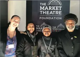  ??  ?? At the Market Theatre: Donna Mclaggan, Jayshree Parasurame­n, Nkosingiph­ile Mancane Dlamini and Shaun Earl Harrison.