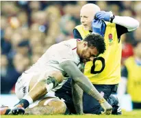  ??  ?? Crocked: Courtney Lawes is down with leg injury