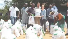  ?? — Picture: Charles Muchakagar­a ?? Turkey Ambassador to Zimbabwe Mrs Berna Kasnakli Vesterdern donates food hampers to the Chegutu community yesterday.