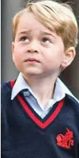  ??  ?? Anxious: Prince George starting school this week