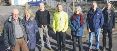  ?? Picture: Chris Davey FM4715269 ?? Mr Sean Sayers and fellow residents of Havelock Street, Canterbury, who are concerned about the new student developmen­t