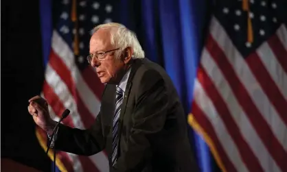  ?? Photograph: Nicholas Kamm/AFP/Getty Images ?? Bernie Sanders speaks at George Washington University in Washington DC, on 24 September.