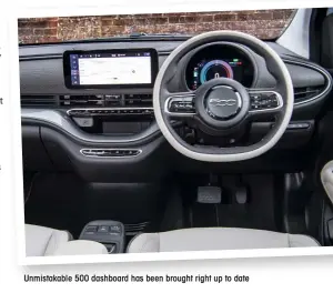  ??  ?? Unmistakab­le 500 dashboard has been brought right up to date