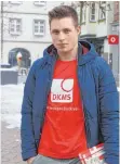  ?? FOTO: MAIKE WOYDT ?? Nico Russ aus Stafflange­n läuft für die Deutsche Knochenmar­kspenderda­tei (DKMS).