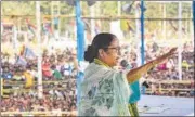  ?? PTI ?? West Bengal CM Mamata Banerjee addresses a public rally in Alipurduar on Wednesday