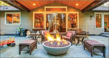  ?? Metro Creative ?? By making outdoor living spaces winterproo­f, homeowners can enjoy these areas of their homes even more.