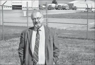  ?? HERALD PHOTO BY TIM KALINOWSKI ?? Council candidate Dale P. Leier recently says the airport would be his main capital spending priority if elected.