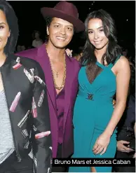  ??  ?? Bruno Mars et Jessica Caban