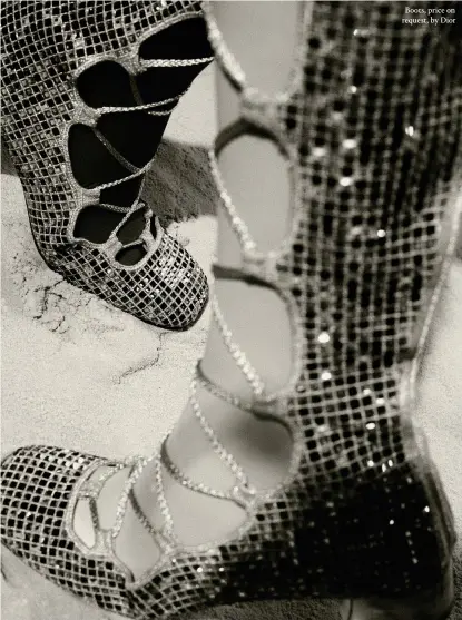  ?? PHOTOGRAPH­Y: JOANNA WZOREK FASHION: JASON HUGHES WRITER: LAURA HAWKINS ?? Boots, price on request, by Dior