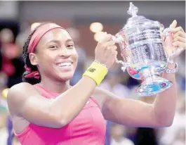  ?? ?? Reigning US Open champion, Coco Gauff