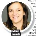  ??  ?? Marie Zakaïb