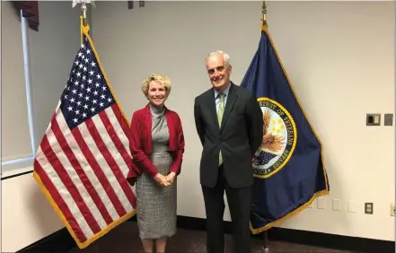  ?? SUBMITTED PHOTO ?? Rep. Chrissy Houlahan meets with Veterans Affairs Secretary Denis McDonough.