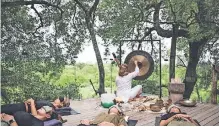  ?? ?? LONDOLOZI’S programme encompasse­s meditative game drives, sunrise qigong, an intensive programme of body treatments, sound healing, yoga nidra (meditation) and time spent immersed in the silence of nature. | Instagram