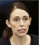  ?? Kyodo News photo via AP ?? Prime Minister Jacinda Ardern announced today the ban of assault rifles, high-capacity magazines and “military style semi-automatic rifles” like the weapons used in last Friday's attacks on two Christchur­ch mosques in New Zealand.