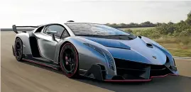  ??  ?? The wild looking Lamborghin­i Veneno led the appreciato­rs, almost tripling in value since its 2013 debut at Geneva.