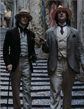  ?? HappyPrinc­e. ?? Colin Morgan as Lord Alfred Douglas and Rupert Everett as Oscar Wilde inThe