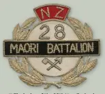  ?? ?? ■ The badge of the 28th New Zealand (Māori) Battalion.