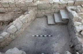  ?? (Tal Rogovsky) ?? THED EXCAVATION site in Tiberias where the stone decorated with a menorah was found.