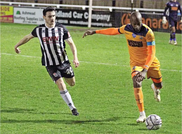  ?? PICTURE: Simon Howe ?? Alex Fletcher, pictured during his man of the match performanc­e on debut, netted against Swansea on Tuesday