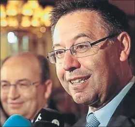  ??  ?? Bartomeu repasó la actualidad del Barça en una entrevista con Catalunya Ràdio