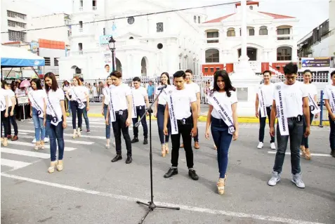  ?? — CSF-CIO ?? SPECIAL DANCE PERFORMANC­E. Candidates of Mutya at Lakan ning San Fernando 2018 prepare for their special dance performanc­e as the city formally introduced them to the public recently.