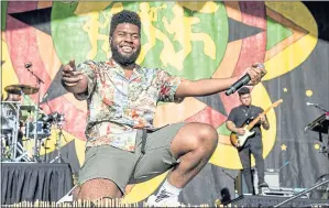  ?? THE ASSOCIATED PRESS ?? Khalid performs at the New Orleans Jazz and Heritage Festival in April. He brought his tour to the Bill Graham Civic Auditorium in San Francisco Saturday and Sunday.