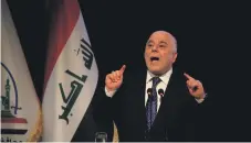  ?? Reuters ?? Iraq’s Prime Minister Haider Al Abadi has a difficult balancing act to maintain friendly relations with the US and Iran