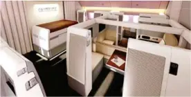  ??  ?? Above and right: China Eastern’s B777-300ER first class suite; Hainan Airlines B787-9