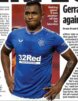  ??  ?? Waiting game: it was another off day for Morelos