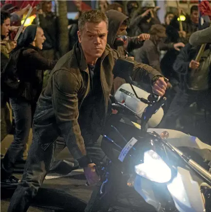  ??  ?? Matt Damon is Jason Bourne again in his fourth outing as the amnesia-fied CIA assassin.
