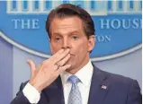  ?? PABLO MARTINEZ MONSIVAIS, AP ?? Anthony Scaramucci left his White House gig before he could get a special tax benefit for divestitur­e of assets.