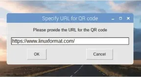  ??  ?? You can pass any web address to this dialog, but ensure that you always start with http://, otherwise there may be an error when the QR code is generated.