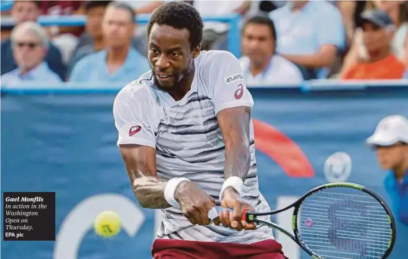  ??  ?? Gael Monfils
EPA pic